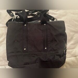 Authentic Used Coach Black Purse with shoulder strap